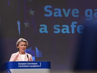 La presidenta de la Comisión Europea, Ursula von der Leyen, en Bruselas, el pasado julio.