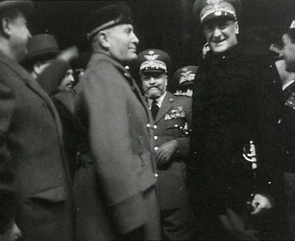 Mussolini y el comandante Graziani, en una imagen sin fecha.