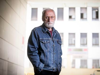El escritor italiano Antonio Moresco posa en Madrid el pasado 27 de septiembre.