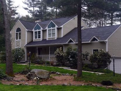 Casa de Warren y Judith Russell, donde su hija Katherine Tsarnaeva, la viuda de Tamerlan Tsarnaev, se aloja. 