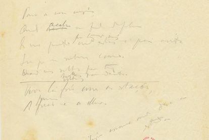 Un manuscrito de Fernando Pessoa (imagen de la Biblioteca Naciona de Portugal).