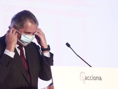 El presidente de Acciona, José Manuel Entrecanales, en un acto de la pasada semana.