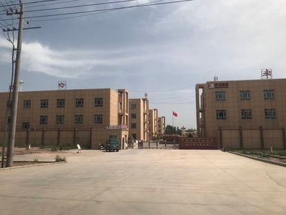 Antiguo centro de reeducación en Kashgar, reconvertido, al menos parcialmente en escuela del Partido Comunista