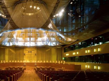 Sala de vistas del Tribunal de Justicia Europeo, en Luxemburgo.