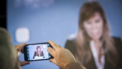 Alicia Sánchez-Camacho, en una rueda de prensa.