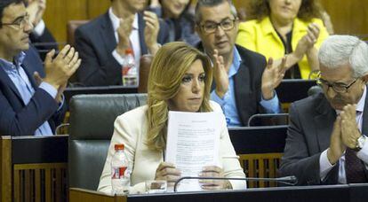 Susana Díaz, al Parlament andalús aquest dimarts.