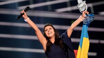 La cantante Jamala de Ucrania ganadora de Eurovisión 2016.