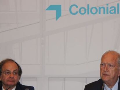 El presidente y el consejero delegado de Colonial, Juan Jos&eacute; Brugera y Pere Vi&ntilde;olas.