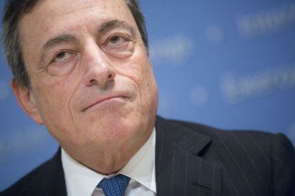 El presidente del BCE, Mario Draghi, en una conferencia en Washington.