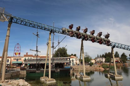 Port Aventura en la seva primera jornada de reobertura, aquest dissabte.
