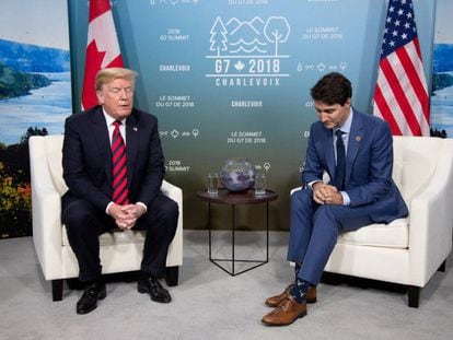 Trump y Trudeau, el pasado 8 de junio en Quebec