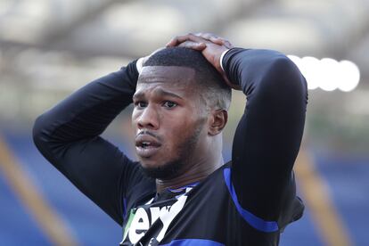 Keita Baldé, el sábado en su partido con la Sampdorria en el Olímpico de Roma.