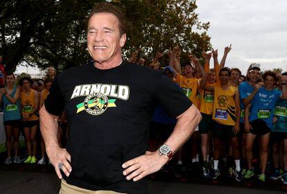 Arnold Schwarzenegger en Melbourne el pasado 18 de marzo, en una carrera solidaria dentro del Arnold Sports Festival Australia.