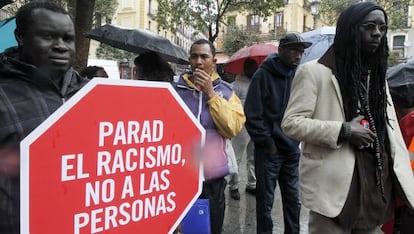 Acto organizado en Madrid en el Día Internacional contra el Racismo.
