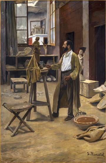 'Clarasó en su taller', de Santiago Rusiñol (1889).