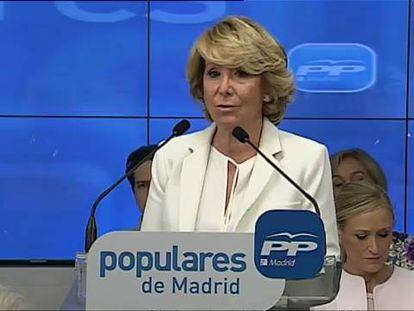 Aguirre lo deja; no se presentará a la reelección en el PP madrileño