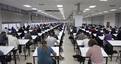 Examen de la oposici&oacute;n para conductores de Metro de Madrid.