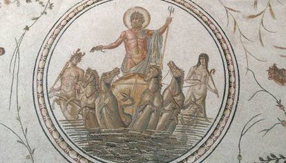 Mosaico romano en el Museo del Bardo (T&uacute;nez).