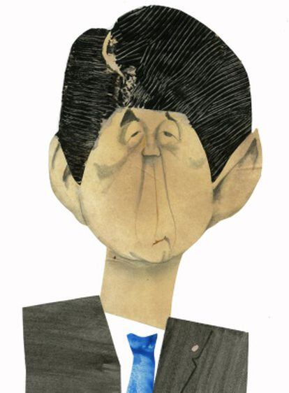 El vencedor en las elecciones japoneses, Shinzo Abe, visto por Sciammarella.