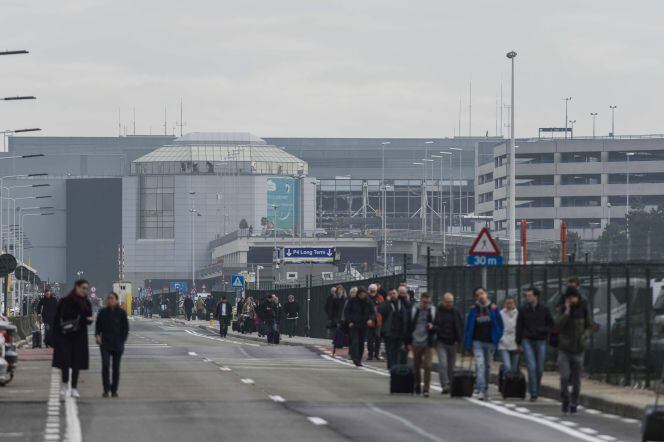 El aeropuerto de Bruselas tras las explosiones.