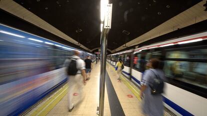 Un andén del Metro de Madrid, el 30 de mayo de 2022.