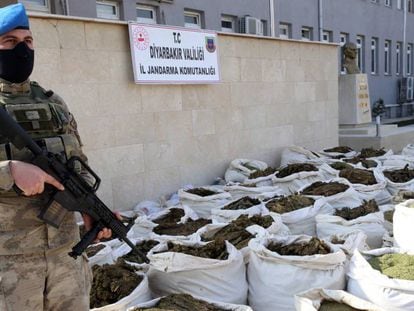 Incautación de cannabis, en una operación contra el PKK.