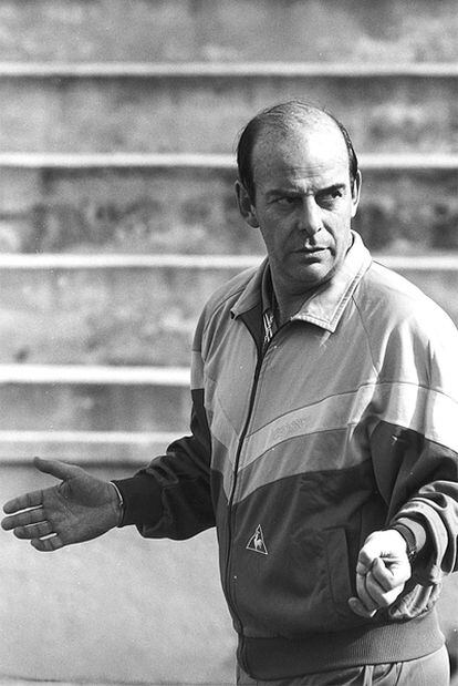 Chus Pereda, durante un entrenamiento de la selección juvenil.