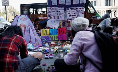 Memorial de Fátima, la niña de 7 años asesinada en México.