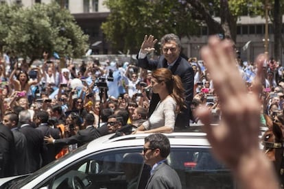 Macri, por las calles de Buenos Aires tras la investidura