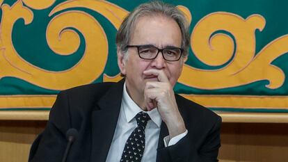El ministro de Universidades, Joan Subirats, el pasado 16 de marzo en  la UAM.