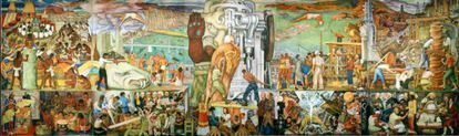 Fragmento de Unidad Panamericana,de Diego Rivera.