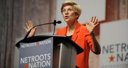 Elizabeth Warren, en un discurso el 18 de julio en Detroit.