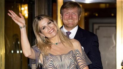 Máxima y Guillermo de Holanda, en el concierto por el 50º cumpleaños de la reina, el 12 de mayo en La Haya.