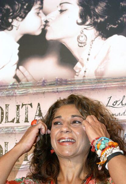 La cantante Lolita, en Madrid durante la presentación del disco.