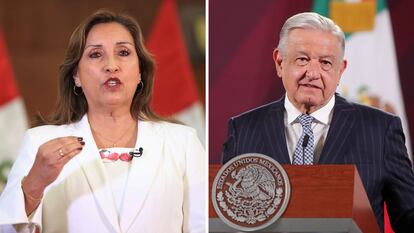 Dina Boluarte y Andrés Manuel López Obrador.