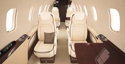 Interior de uno de los aviones que tiene en cartera Europair.