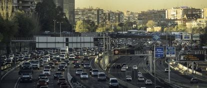 Una zona de Madrid afectada por el ruido del tráfico.