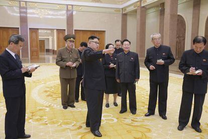 Kim en una visita al Museo de la Revolución de Pyongyang en una fotografía sin fechar.