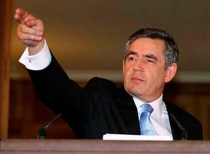 Gordon Brown, durante una rueda de prensa el pasado lunes.