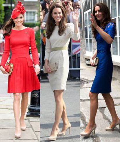 Distintos modelitos de Kate Middleton.