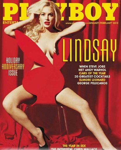 Lindsay Lohan posa para la portada de 'Playboy'.