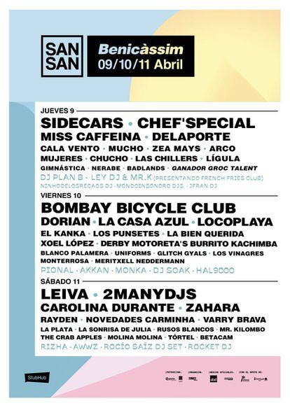 Cartel del SanSan 2020.