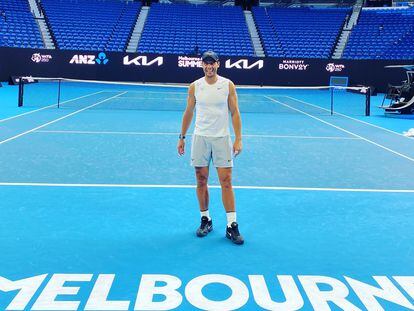 Nadal, en la pista central de Melbourne Park / @RAFAELNADAL.