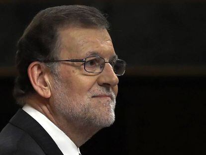 Rajoy, durante su discurso de investidura.