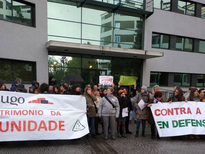 Concentración en la Praza de Avilés.