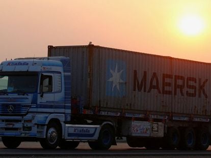 Un contenedor de la firma Maersk.