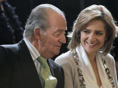 La infanta Cristina y el Rey en un concierto del Orfeón Donostiarra en 2010.