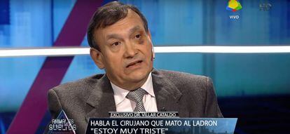 El m&eacute;dico Lino Villar Cataldo, anoche en un programa televisivo. 