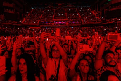 El público de un concierto de Romeo Santos en el WiZink Center, el 7 de julio.