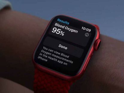 Nueva función de oxímetro en Apple Watch Series 6.